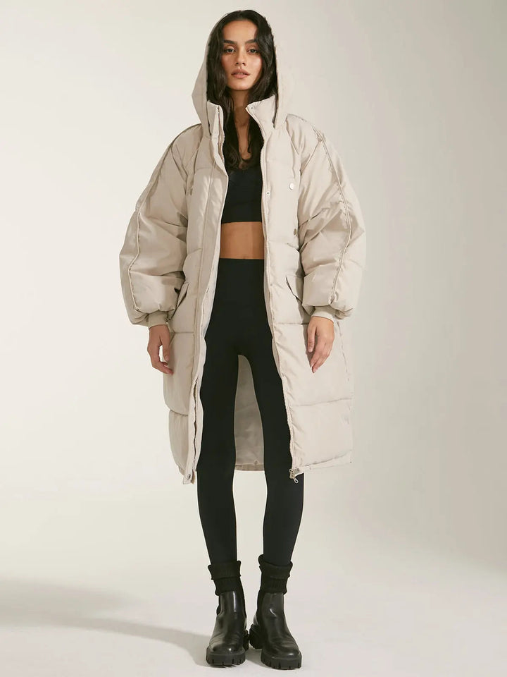 Drune | Pufferparka mit Kapuze und Reißverschluss