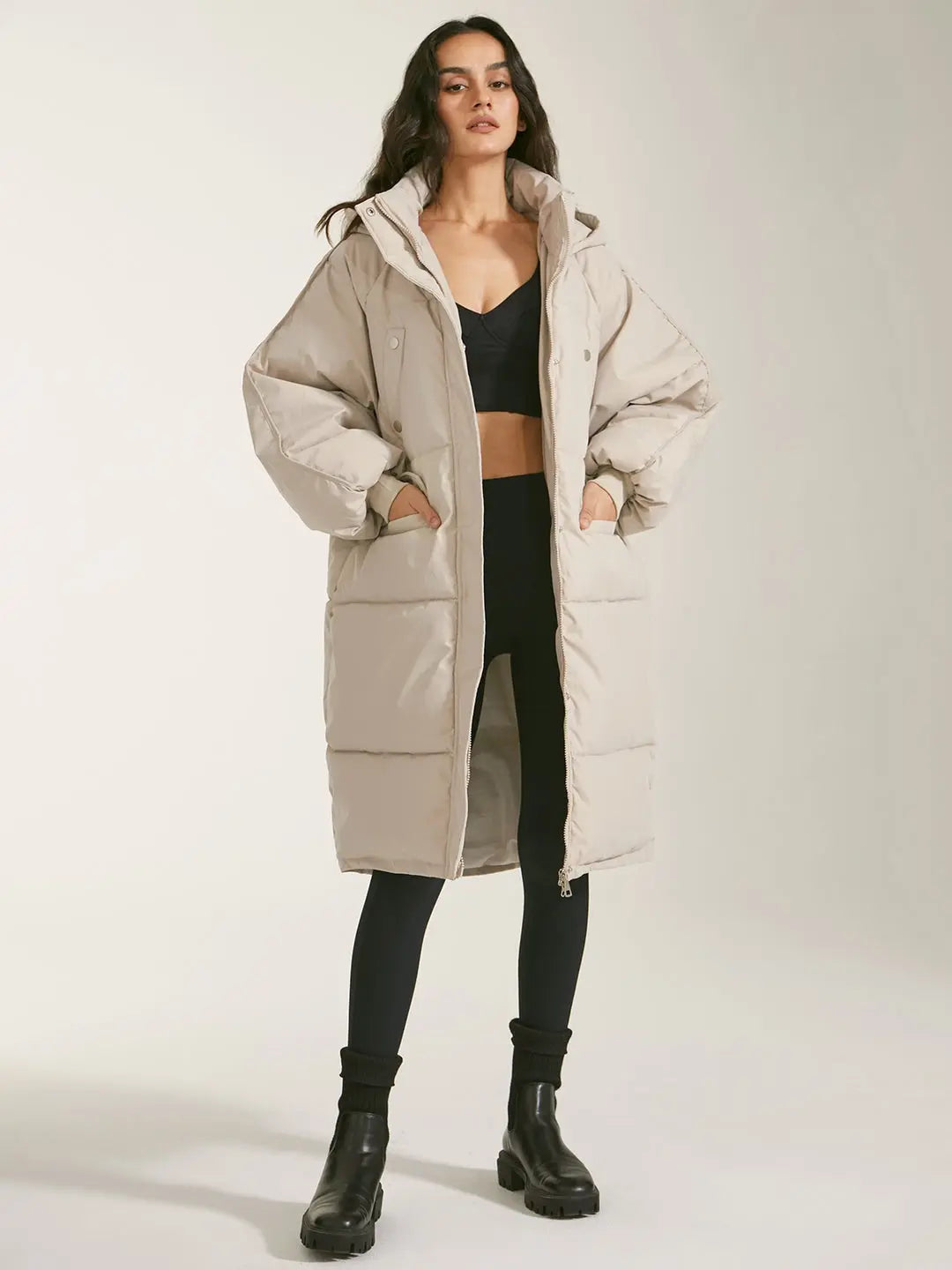 Drune | Pufferparka mit Kapuze und Reißverschluss