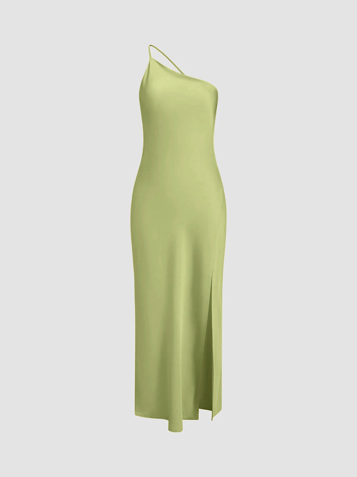 Drune | Satin Maxi Kleid mit Offenem Rücken