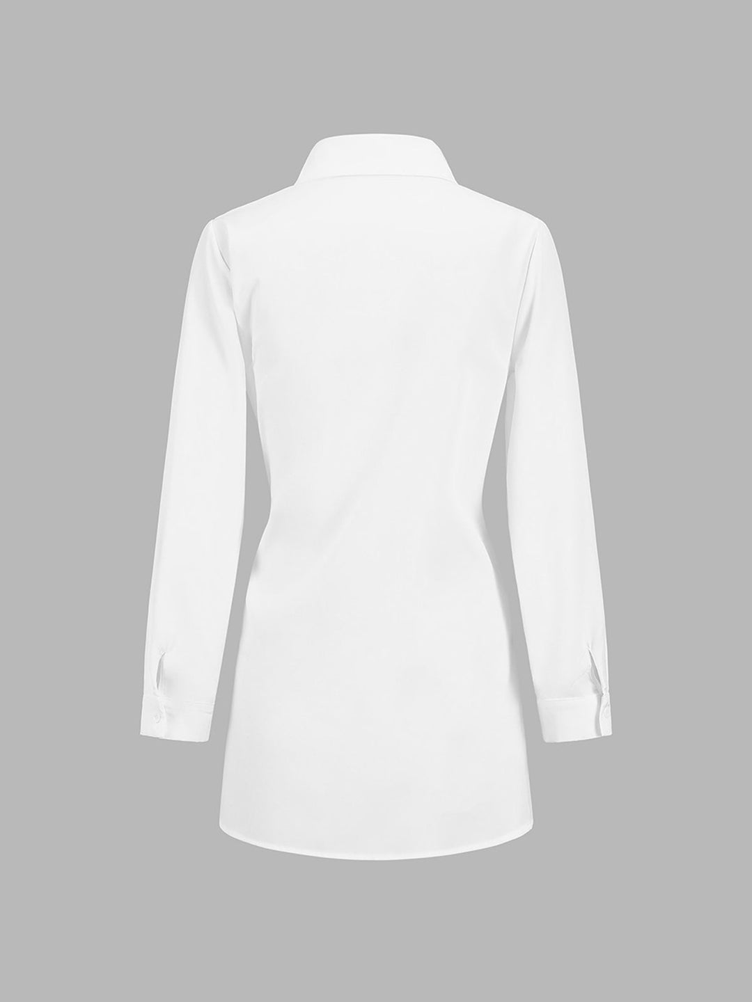 Drune | Hemd mit Bindeband in Der Taille Baumwollmischung Elegant und Zeitlos