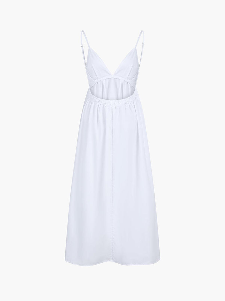 Drune | Damen Leinen Midi Kleid Atmungsaktiv & Stilvoll