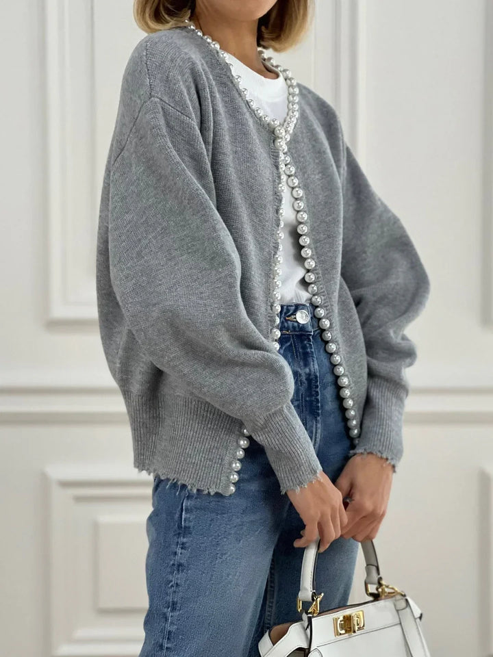 Drune | Strickjacke für Damen, elegant & mit Perlen