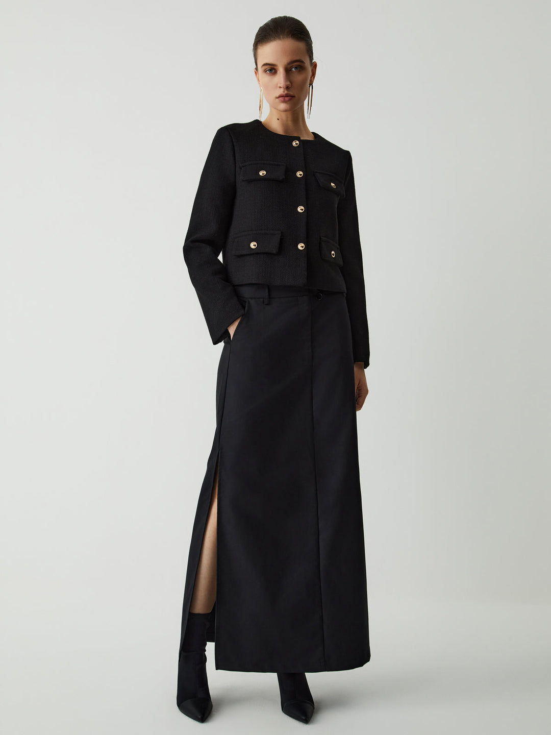 Drune | Button Tweed Jacke