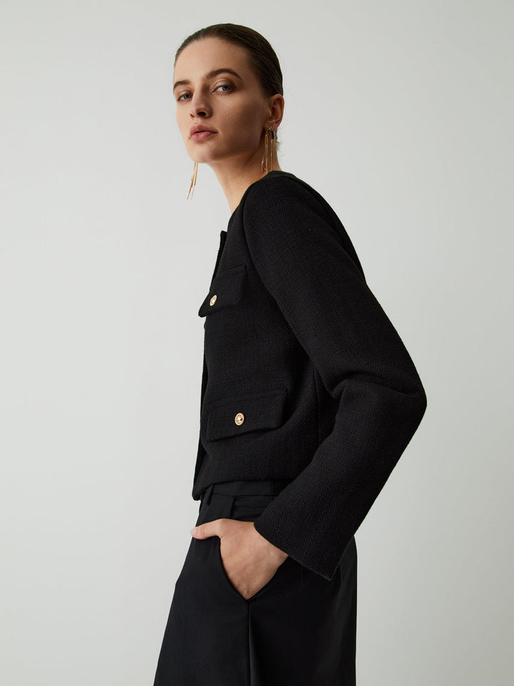 Drune | Button Tweed Jacke
