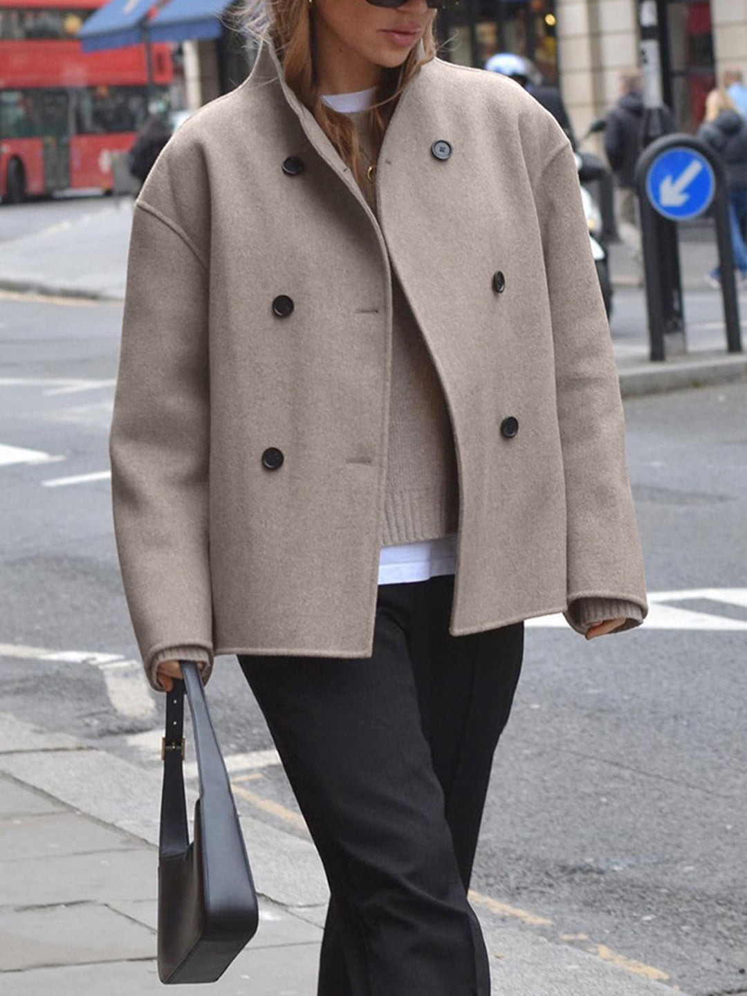Drune | Damen Doppeltknopf Peacoat