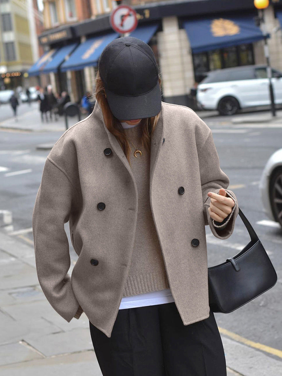 Drune | Damen Doppeltknopf Peacoat