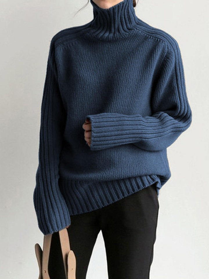 Drune | Pullover - Damen Herbst Hoher Hals Strickpullover