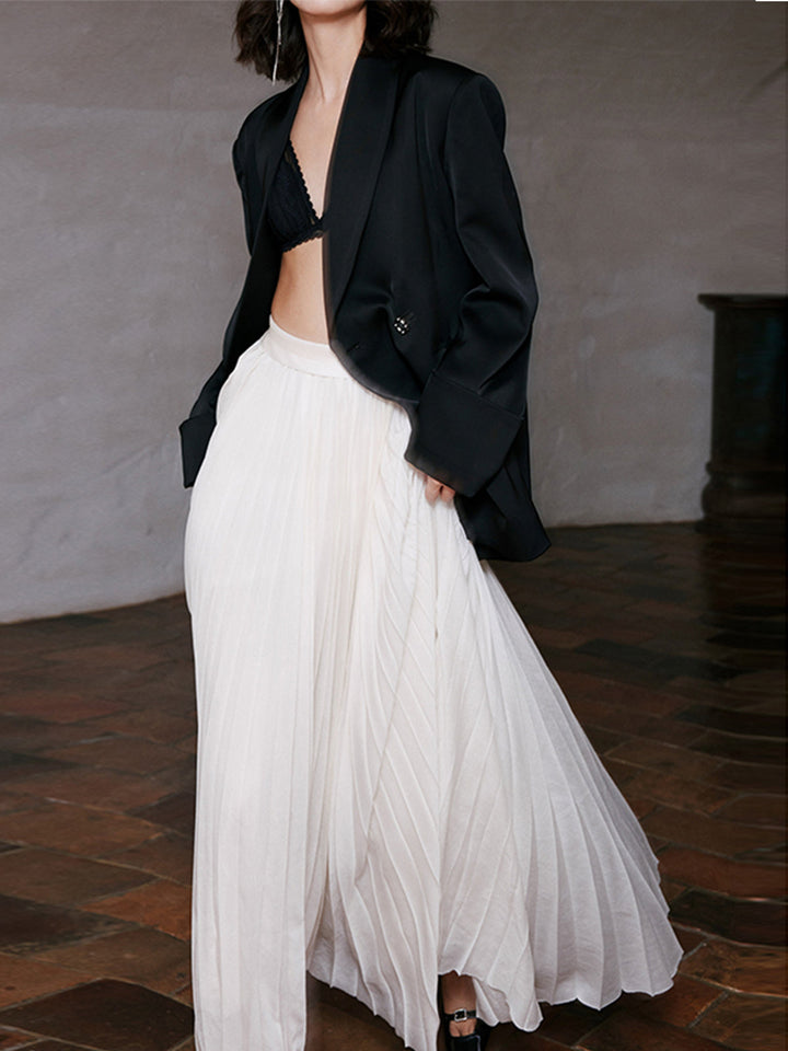 Drune | Eleganter Faltenrock Maxi