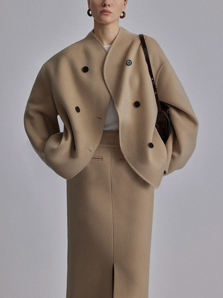Drune | Oversize mit doppelter Knopfleiste für Frauen, schick und modisch