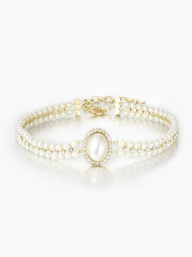 Drune | Weinlese Doppel Layer Choker Halskette Mit Perlen