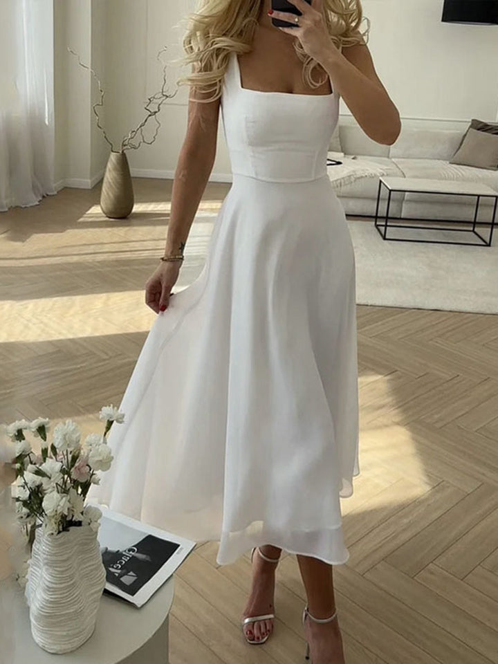 Drune | Elegantes A-Linie Midikleid Zeitlose Raffinesse