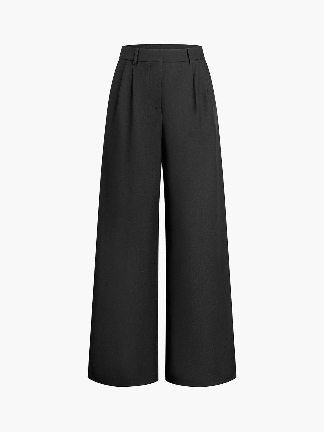 Drune | Elegante Hose mit Weitem Bein Ohne Gürtel