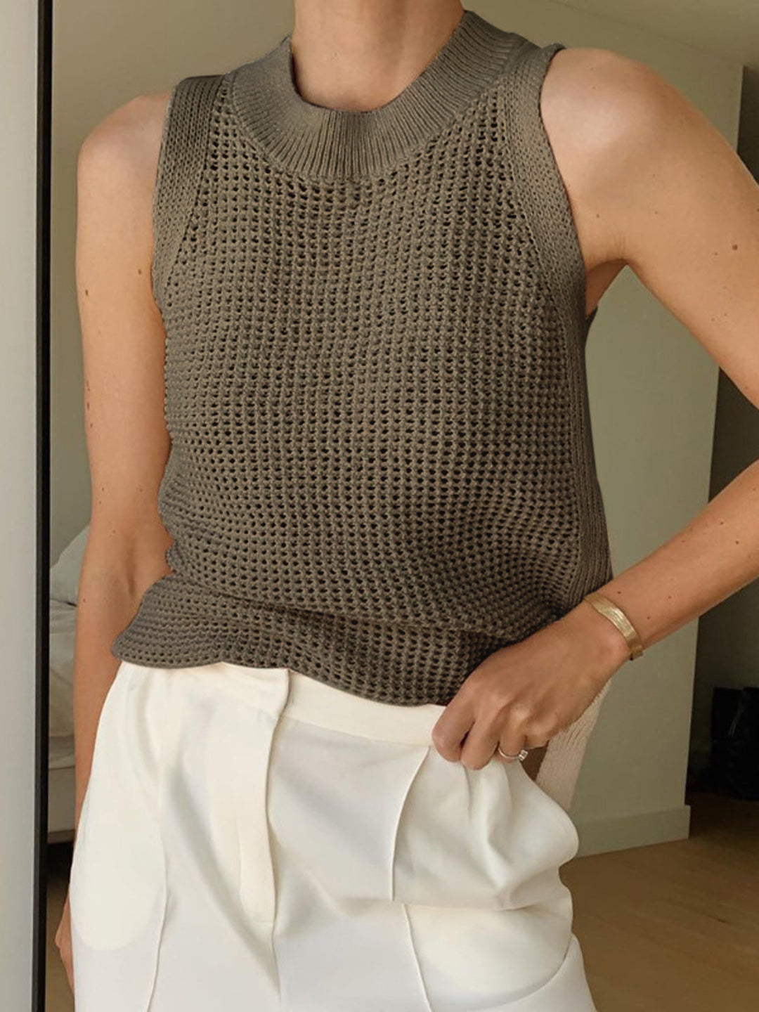 Drune | Strick Hohles Festes Tank Top