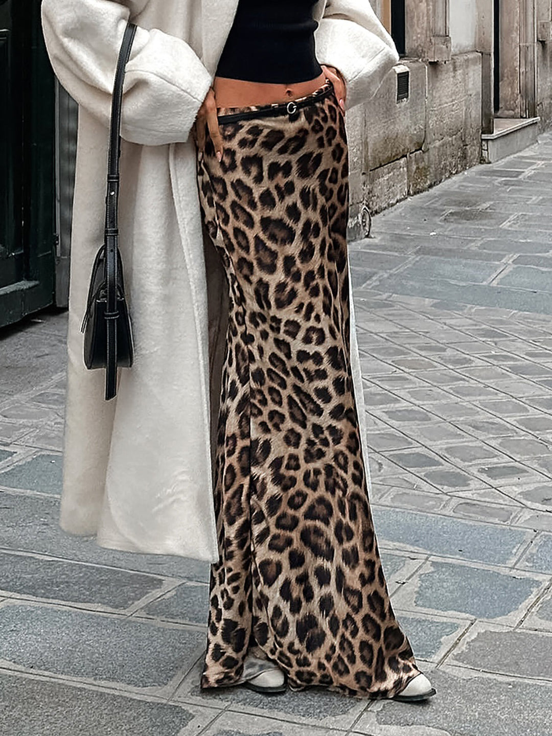 Drune | Leopardenmuster Slim Maxi Rock