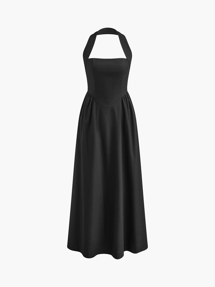 Drune | Baumwolle & Leinen Träger A-linie Lange Kleid