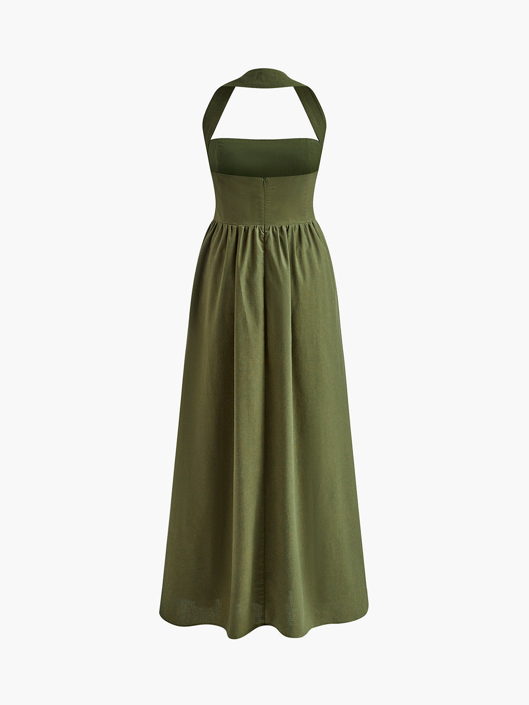 Drune | Baumwolle & Leinen Träger A-linie Lange Kleid