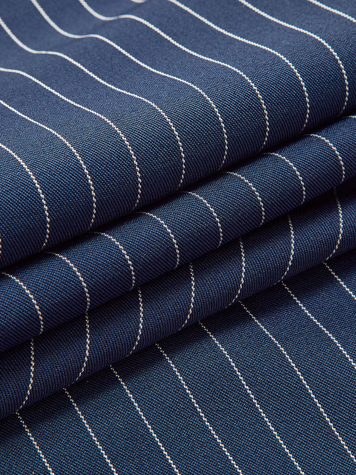 Drune | Elegante Nadelstreifen-Faltenhose mit Weitem Bein