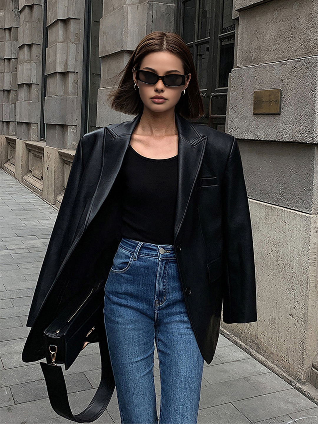 Drune | Reversf Pockets Leder Blazer