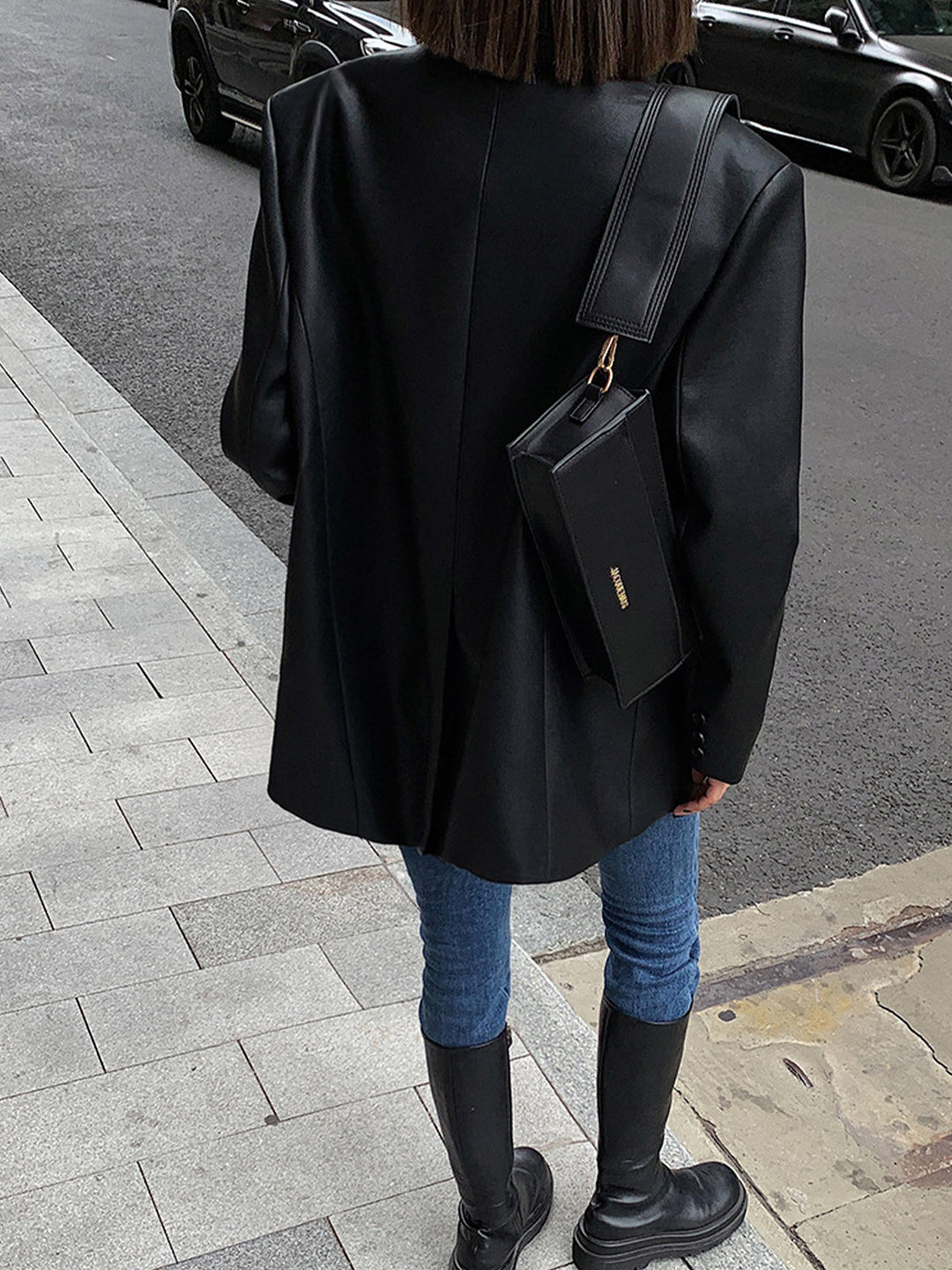 Drune | Reversf Pockets Leder Blazer