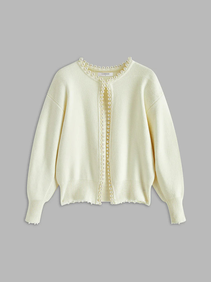 Drune | Strickjacke für Damen, elegant & mit Perlen