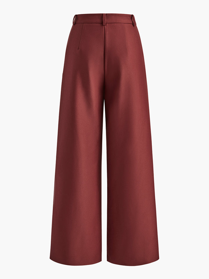 Drune | Elegante Hose mit Weitem Bein Ohne Gürtel