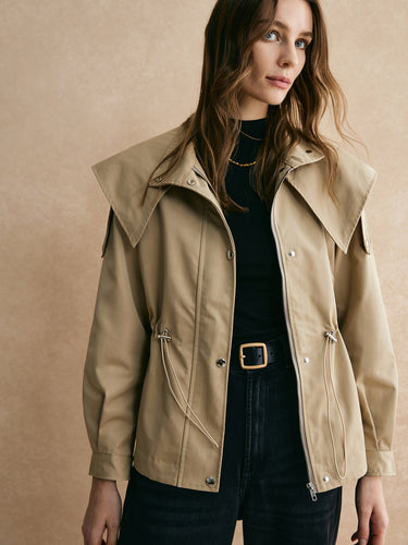 Drune | Kurzer Trenchcoat mit verstellbarem Bund - Klassisch & Bequem