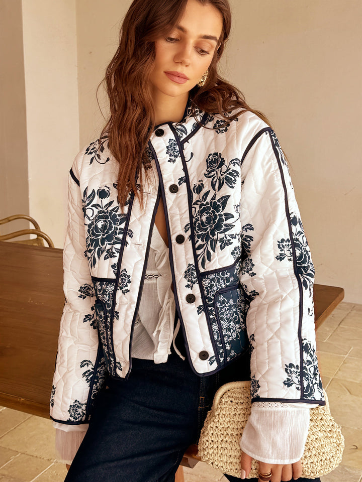 Drune | Couture Boheme Gedruckter Reißverschluss Lockerer Mantel Reguläre Passform Essentiell