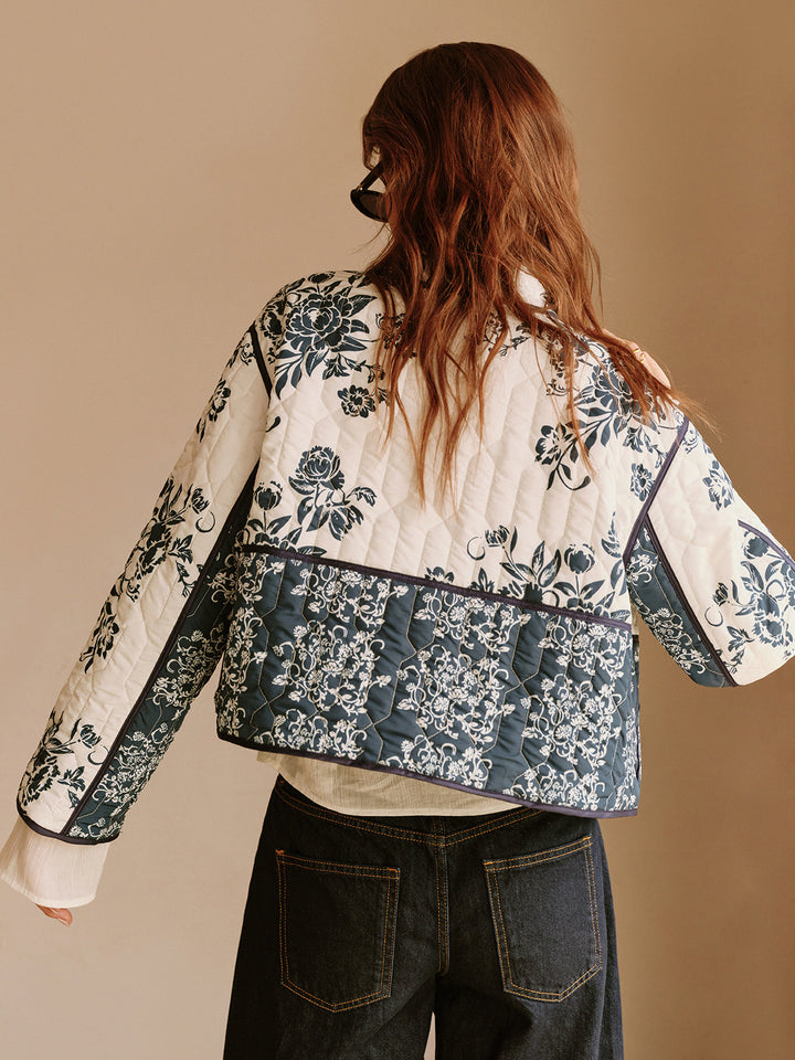 Drune | Couture Boheme Gedruckter Reißverschluss Lockerer Mantel Reguläre Passform Essentiell