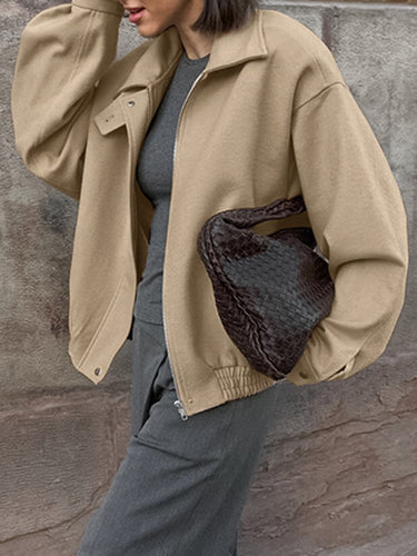 Drune | Schlichte Zip Polo Jacke