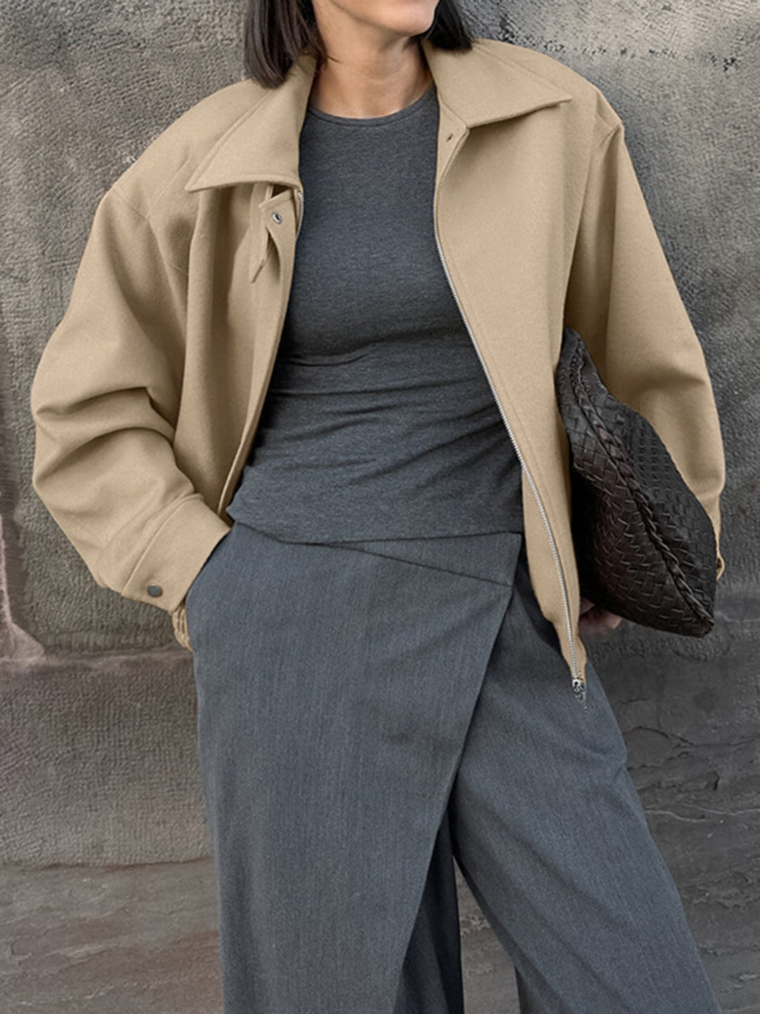 Drune | Schlichte Zip Polo Jacke