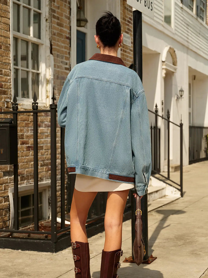 Drune | Kontrast Jeansjacke