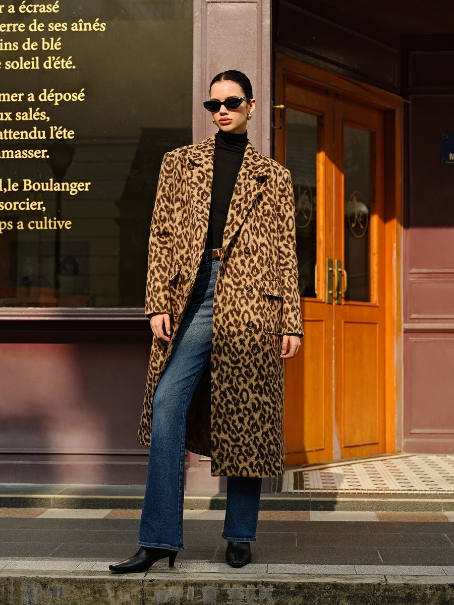 Drune | Print Kunstpelzmantel - Auffälliger Tierdruck - Mittellang - Winter Glam