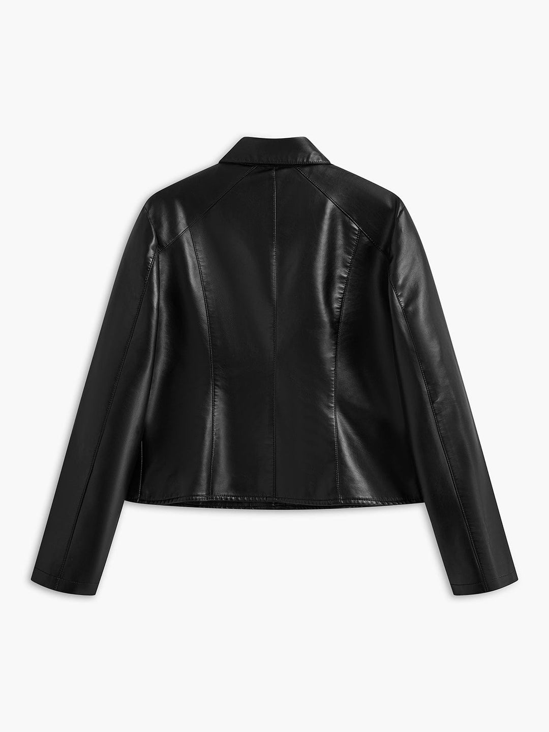 Drune | Schwarze Kunstlederjacke mit Nieten