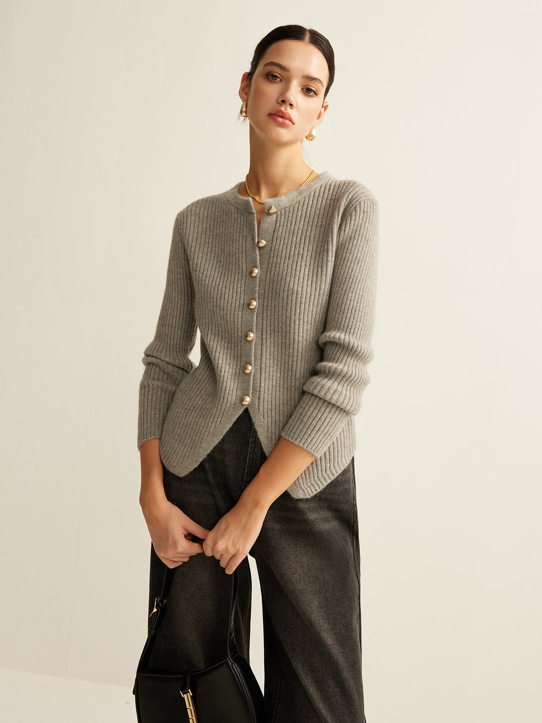 Drune | Damen Pullover mit Knöpfen