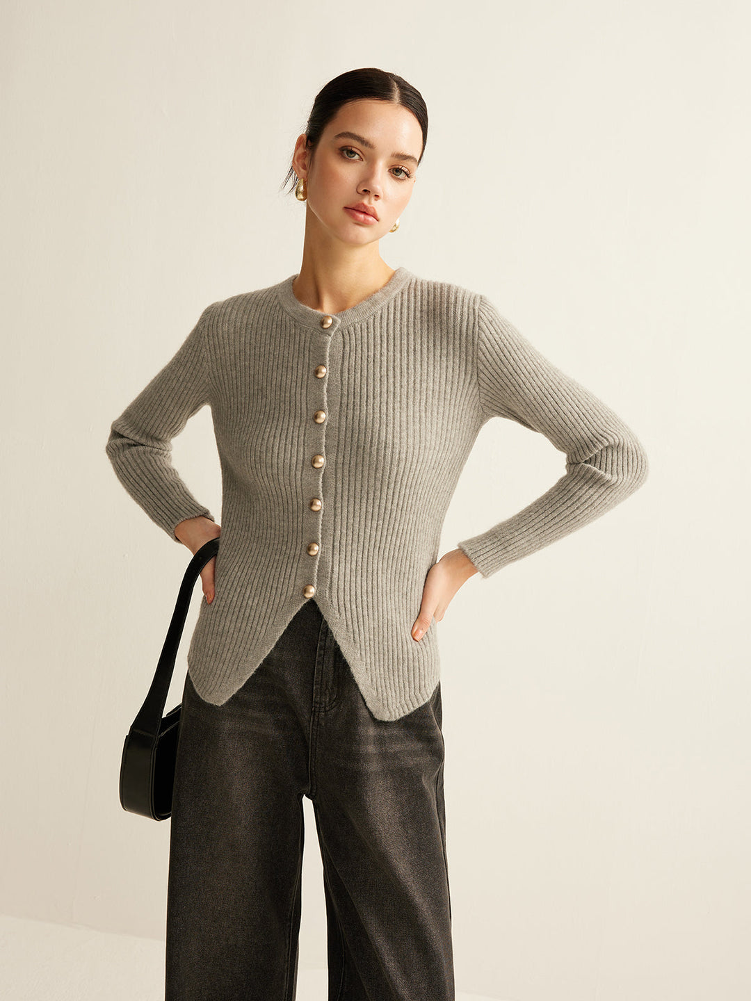 Drune | Damen Pullover mit Knöpfen