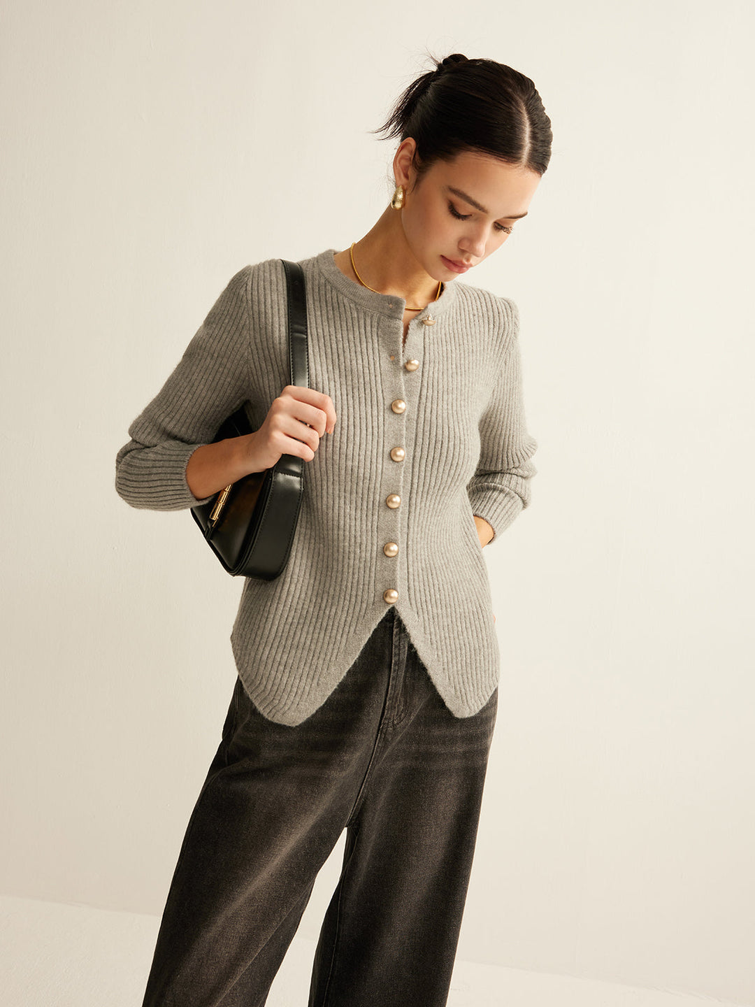 Drune | Damen Pullover mit Knöpfen