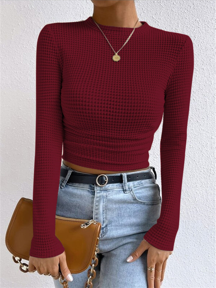 Drune | Slim-Pullover im Waffelmuster