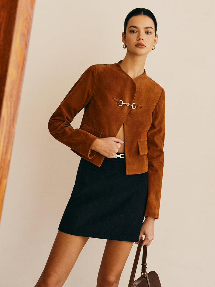 Drune | Detail Suede Jacke