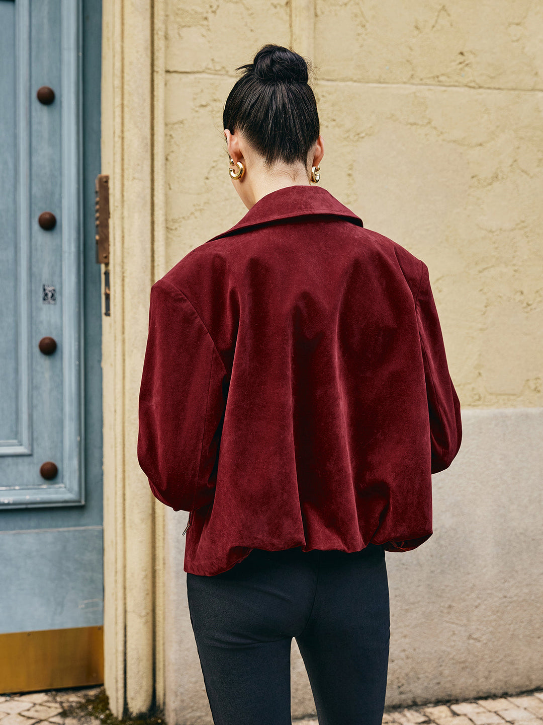 Drune | Taschen Revers Wildlederjacke