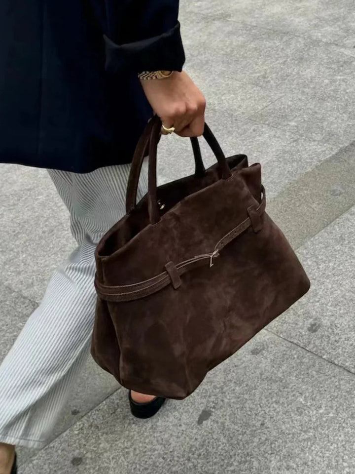 Drune | Schnallen-Design Top-Handle Tasche