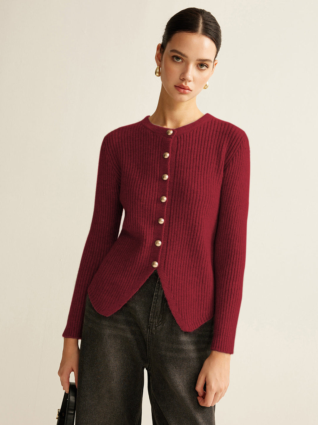 Drune | Damen Pullover mit Knöpfen
