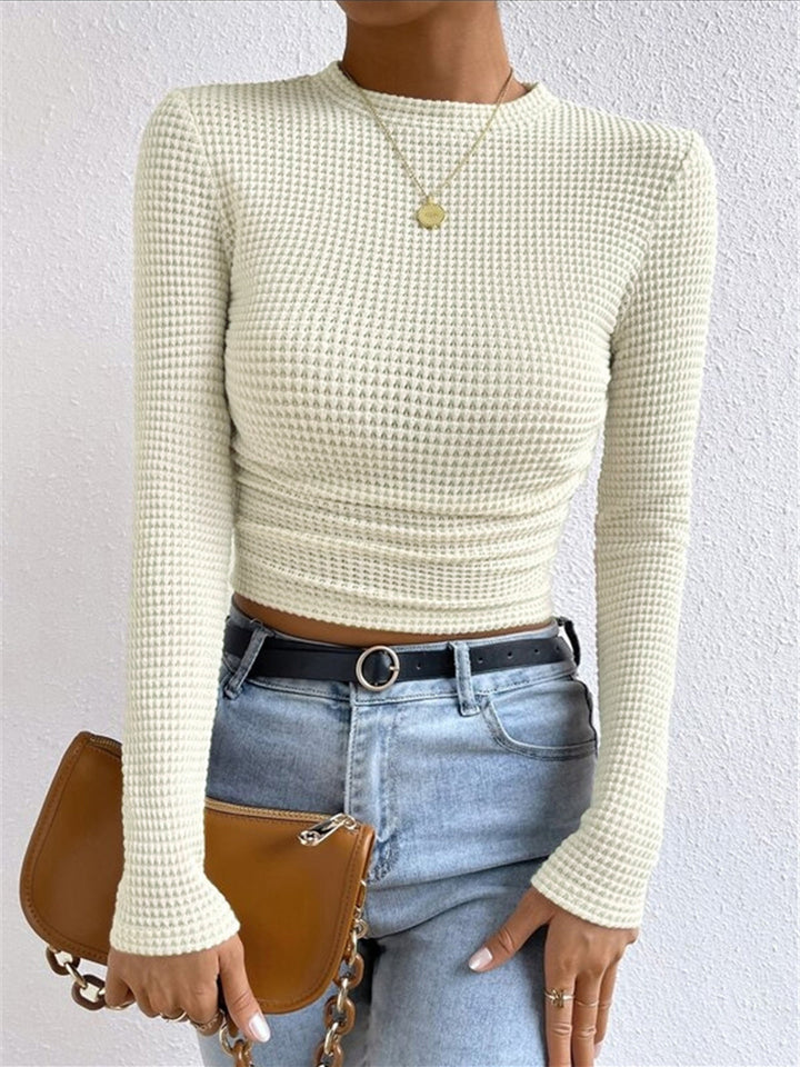 Drune | Slim-Pullover im Waffelmuster