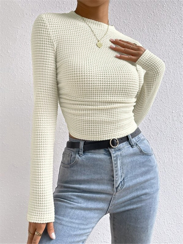 Drune | Slim-Pullover im Waffelmuster
