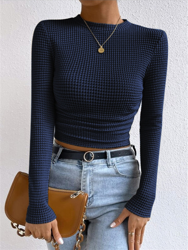 Drune | Slim-Pullover im Waffelmuster