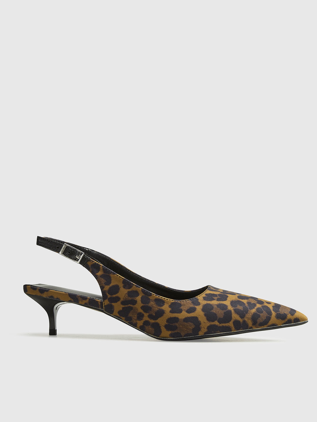 Drune | Leopard Kitten Slingback Pumps