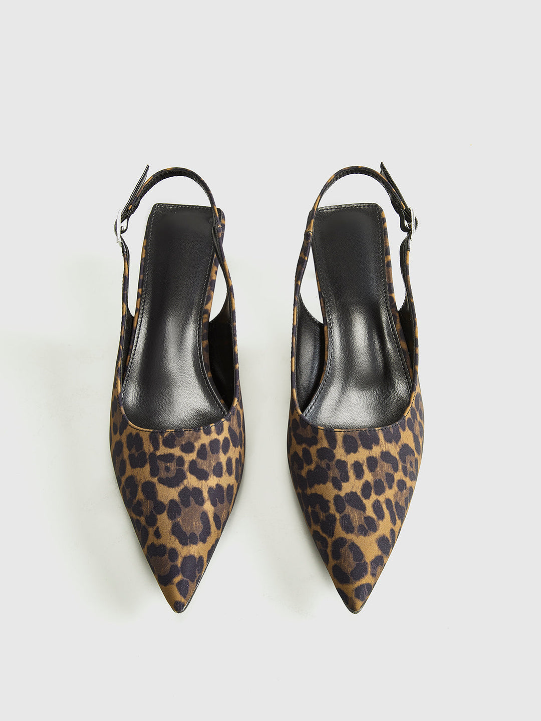 Drune | Leopard Kitten Slingback Pumps