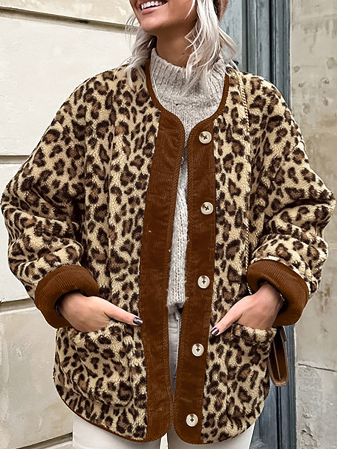 Drune | Trim Minky Leopard Jacke