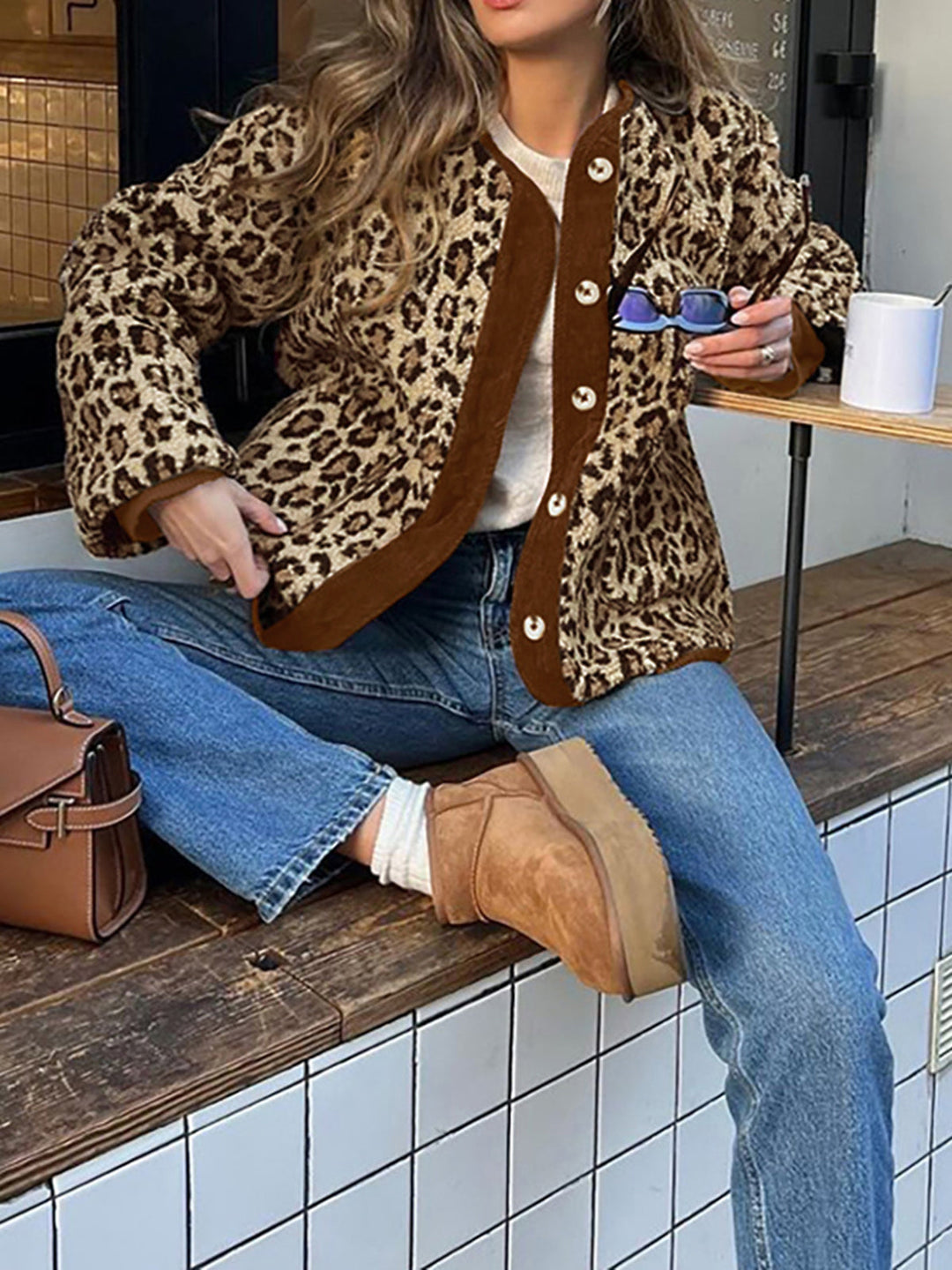 Drune | Trim Minky Leopard Jacke