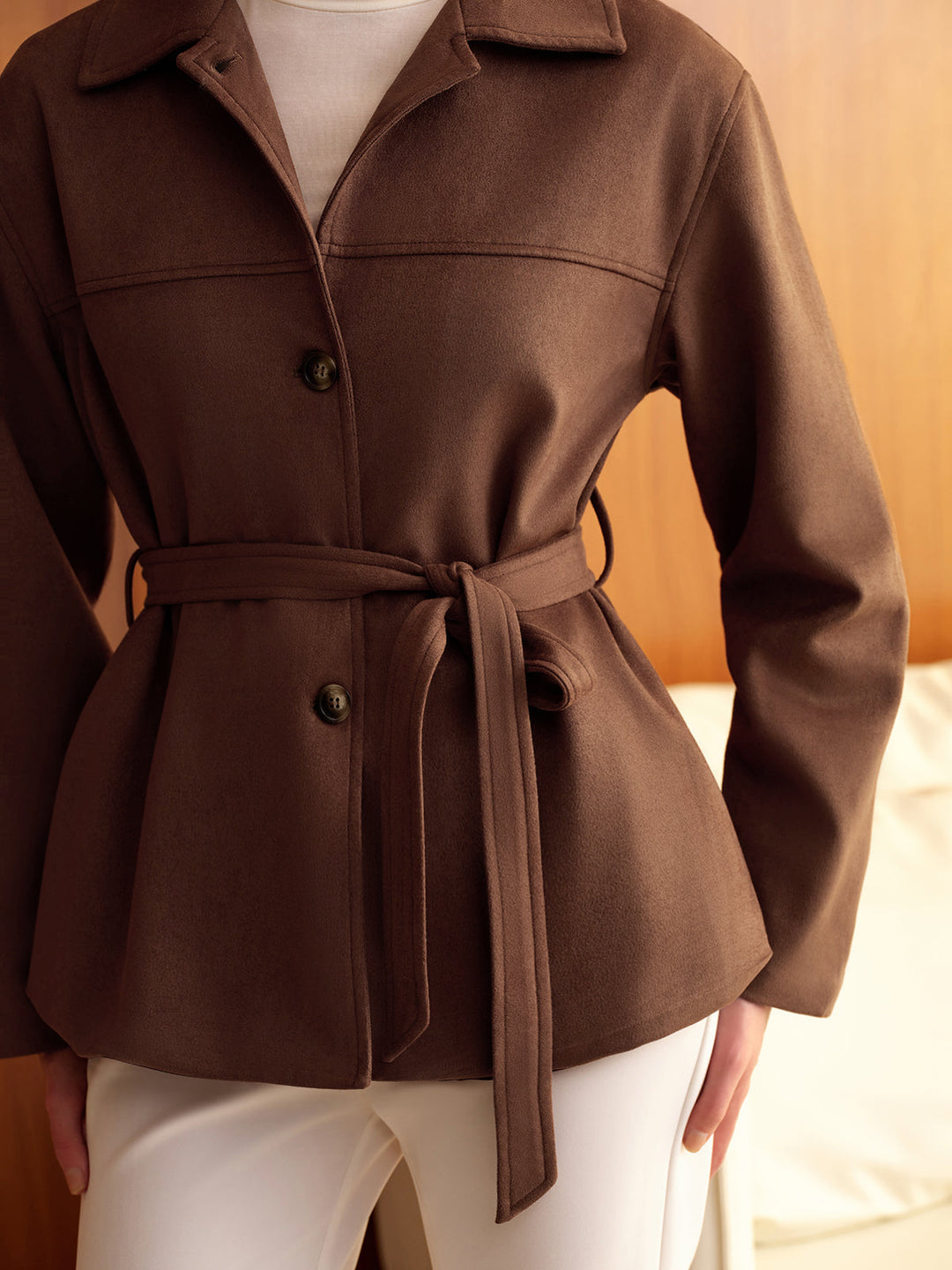 Drune | Gürteltaschen Wildleder Polo Jacke