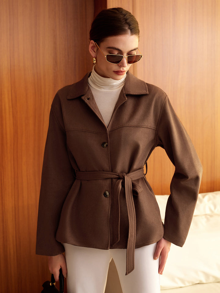 Drune | Gürteltaschen Wildleder Polo Jacke